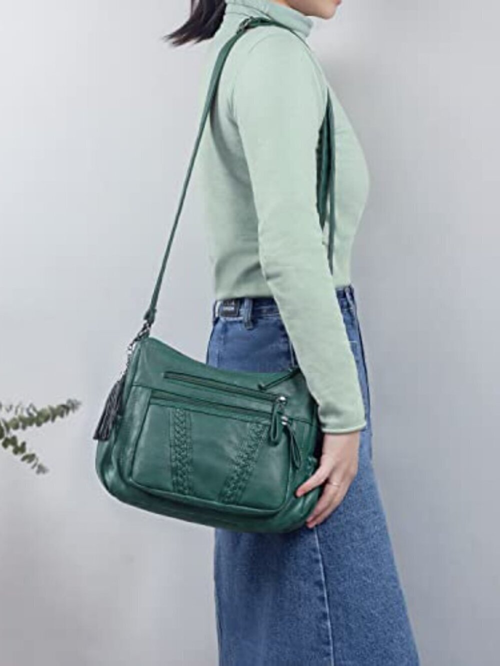 VOLGANIK ROCK VOLGANIK ROCK Crossbody Bag for Women with Tassel Ladies Soft PU l